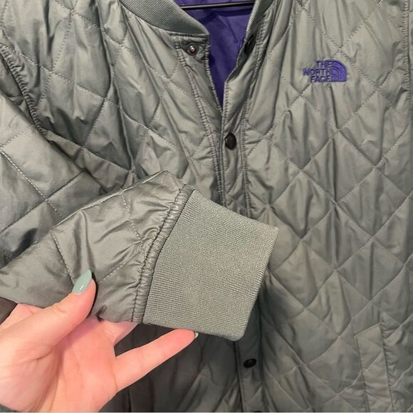 The North Face Women’s Snap Front Quilted Jacket Small Army Green - Picture 8 of 13